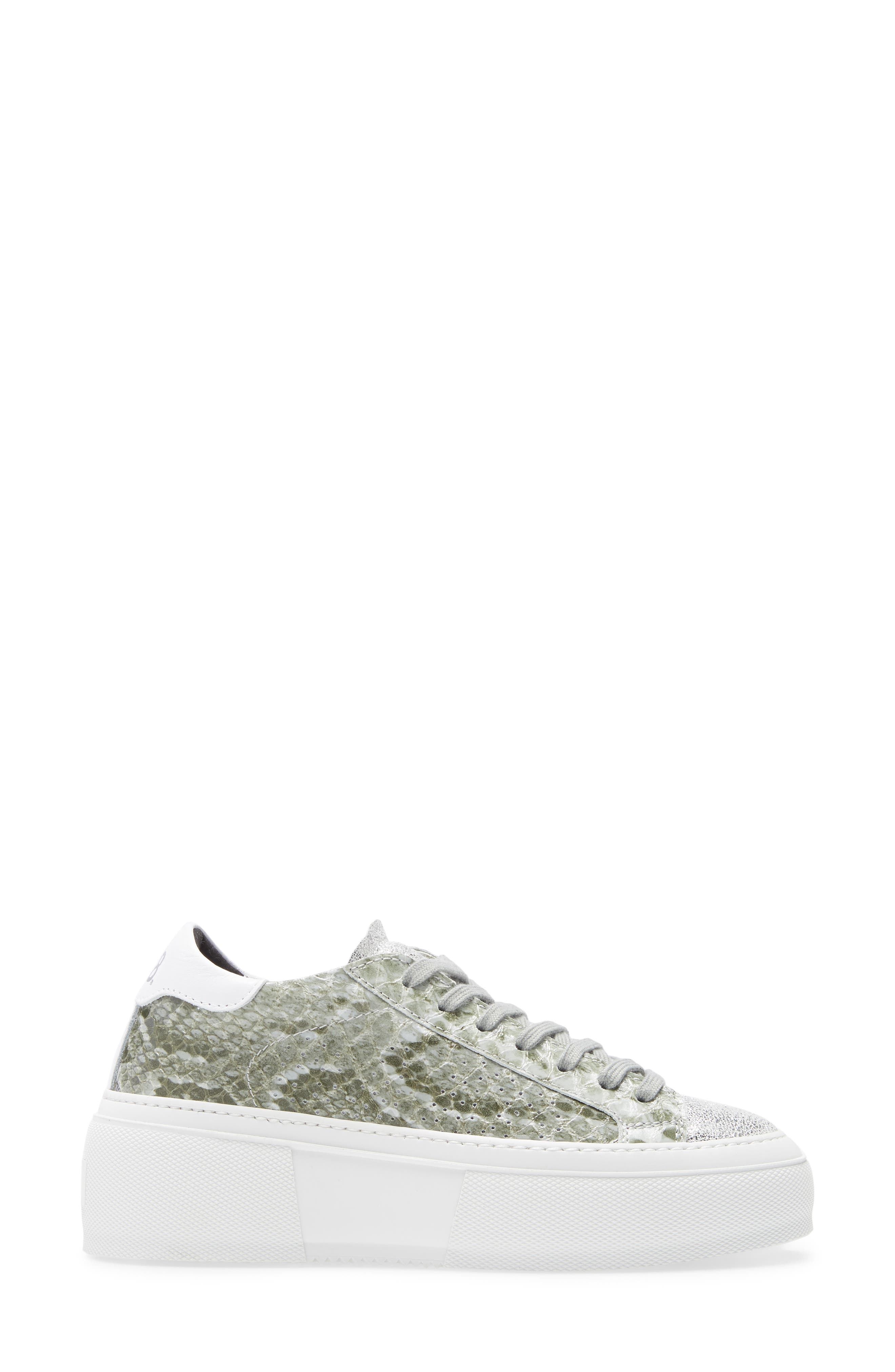 Louise Platform Sneaker, Alternate, color, GREEN SNAKE PRINT