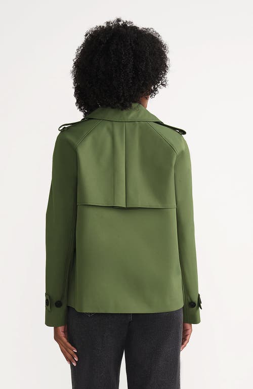 Lands' End Trench Rain Jacket In Vintage Pine Green