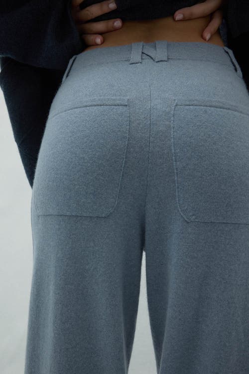 Naked Cashmere Naples Denim Cashmere Wide Leg Pants In Blue