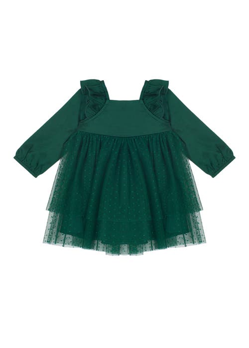 Isobella & Chloe Kids' Isobella And Chloe Mistletoe Emerald Tulle Dress For Toddler Girls. In Green
