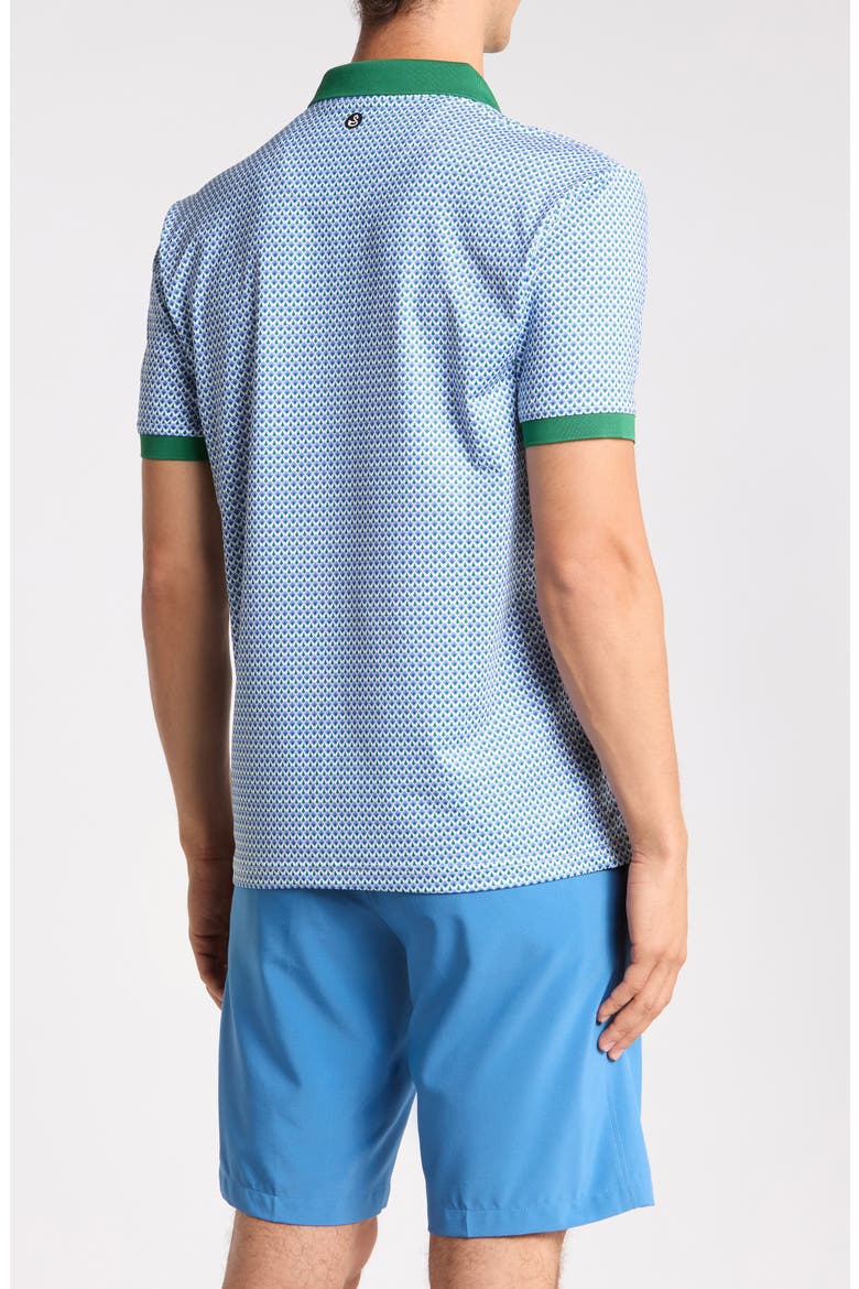 Pine Print Performance Polo, Alternate, color, FRST