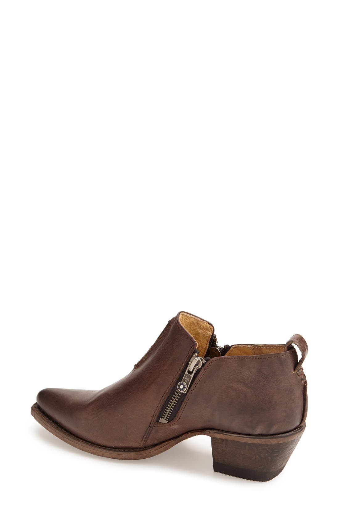 'Sacha' Moto Shootie, Alternate, color, CHARCOAL BROWN