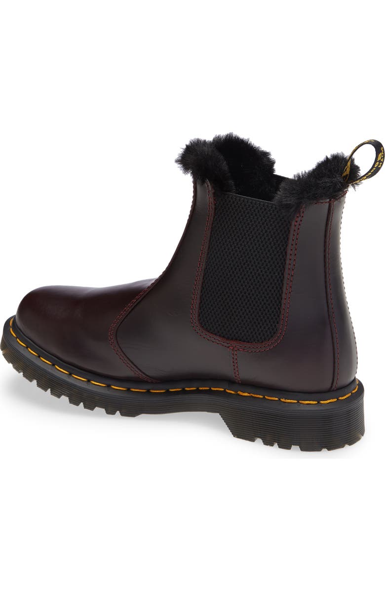 Dr. Martens Leona Faux Fur Lined Chelsea Boot, Alternate, color,