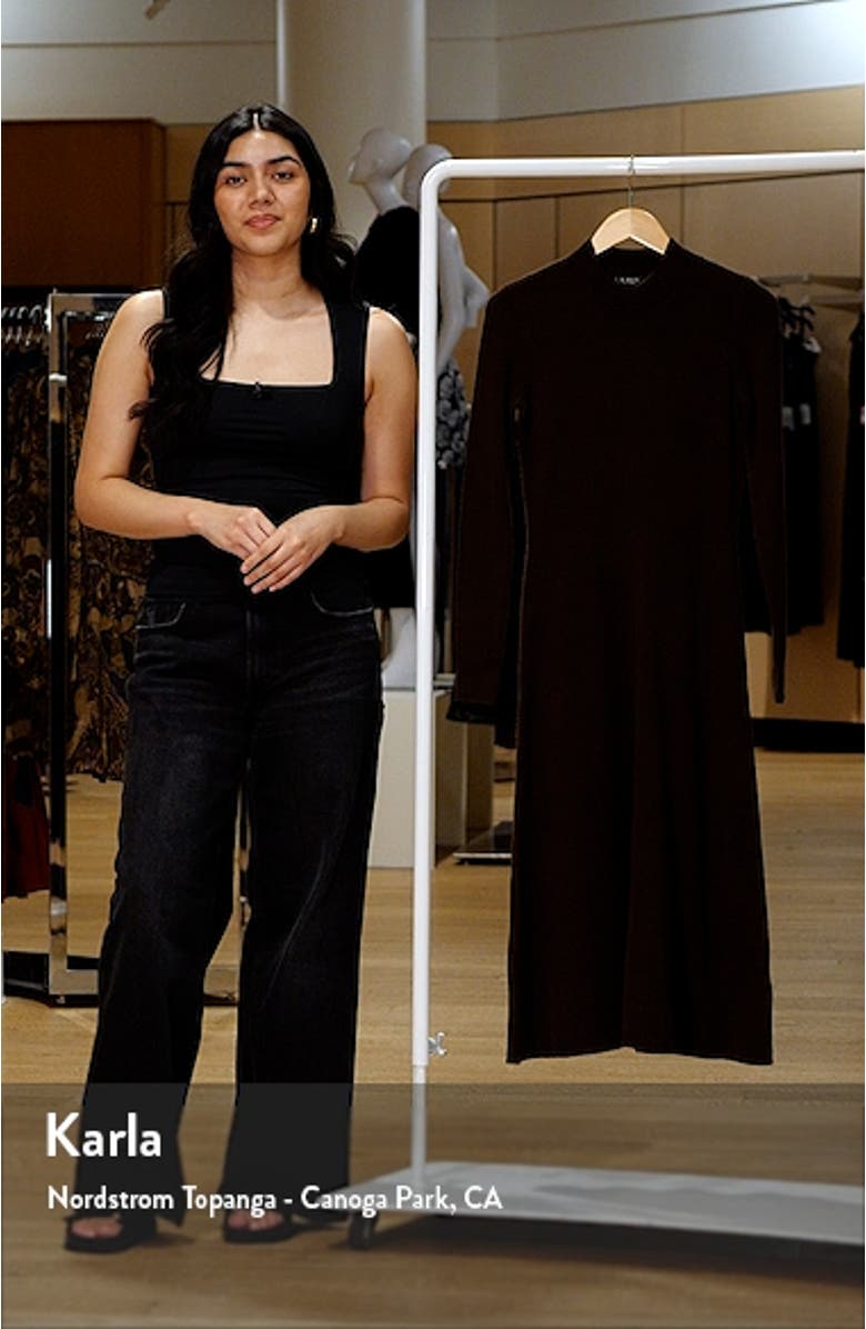 Wool Blend Long Sleeve Sweater Dress, sales video thumbnail