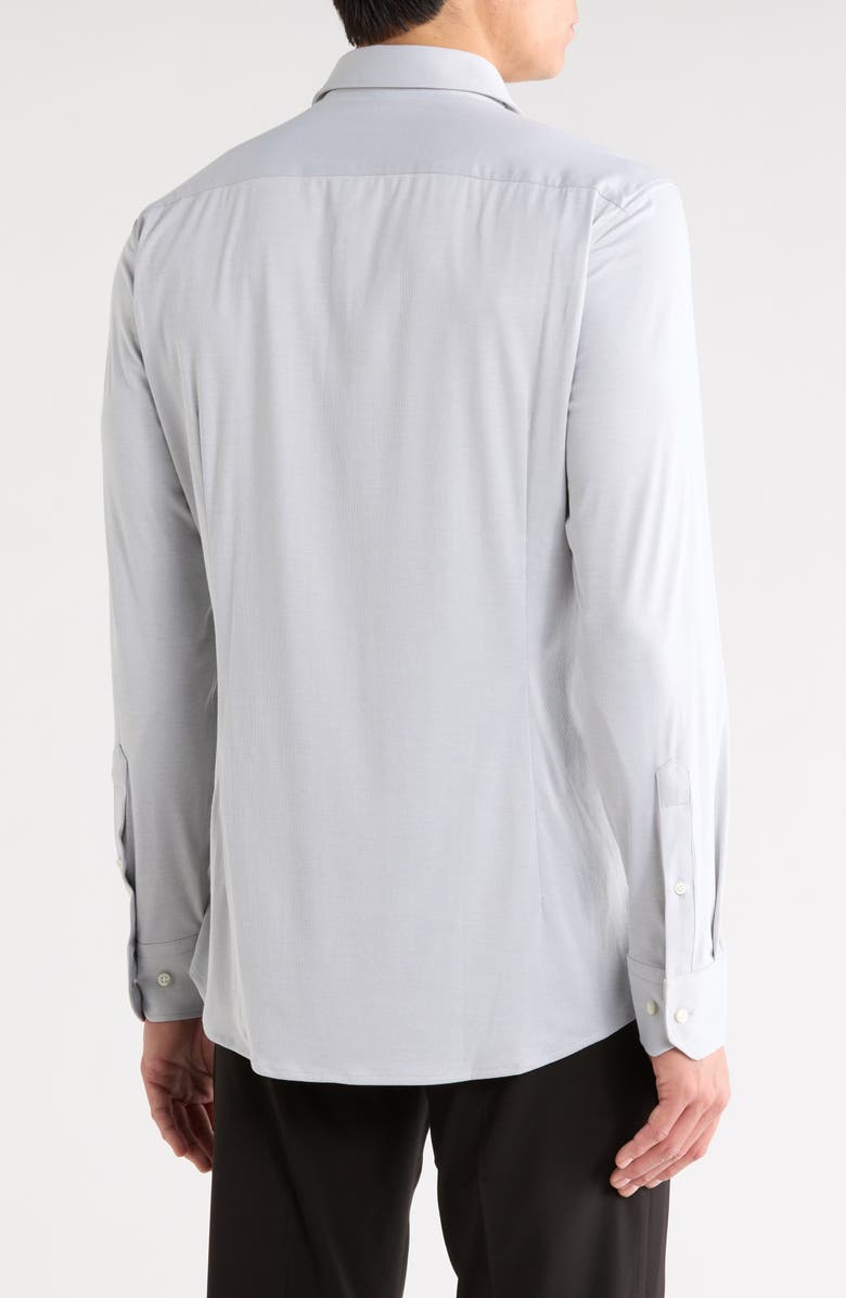 BOSS Hays Kent Slim Fit Cotton Blend Dress Shirt, Alternate, color, Silver