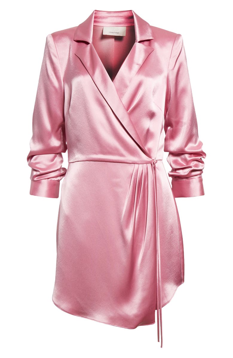 Cinq à Sept Sabina Satin Wrap Dress, Main, color, 