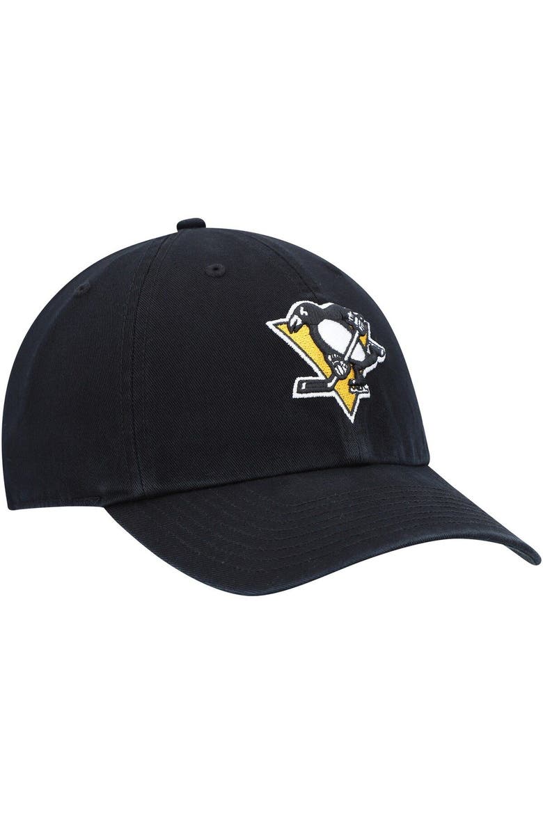 Men's '47 Black Pittsburgh Penguins Team Clean Up Adjustable Hat, Alternate, color, Black