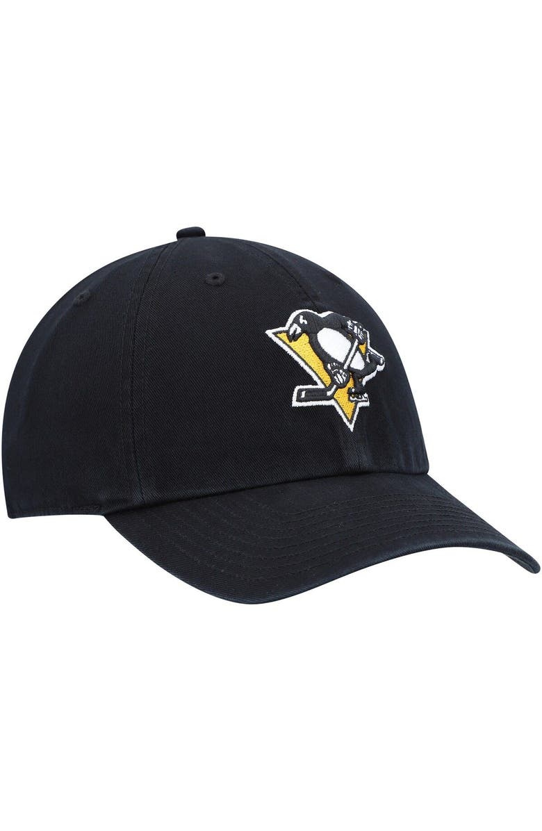 '47 Men's '47 Black Pittsburgh Penguins Team Clean Up Adjustable Hat, Alternate, color, Black
