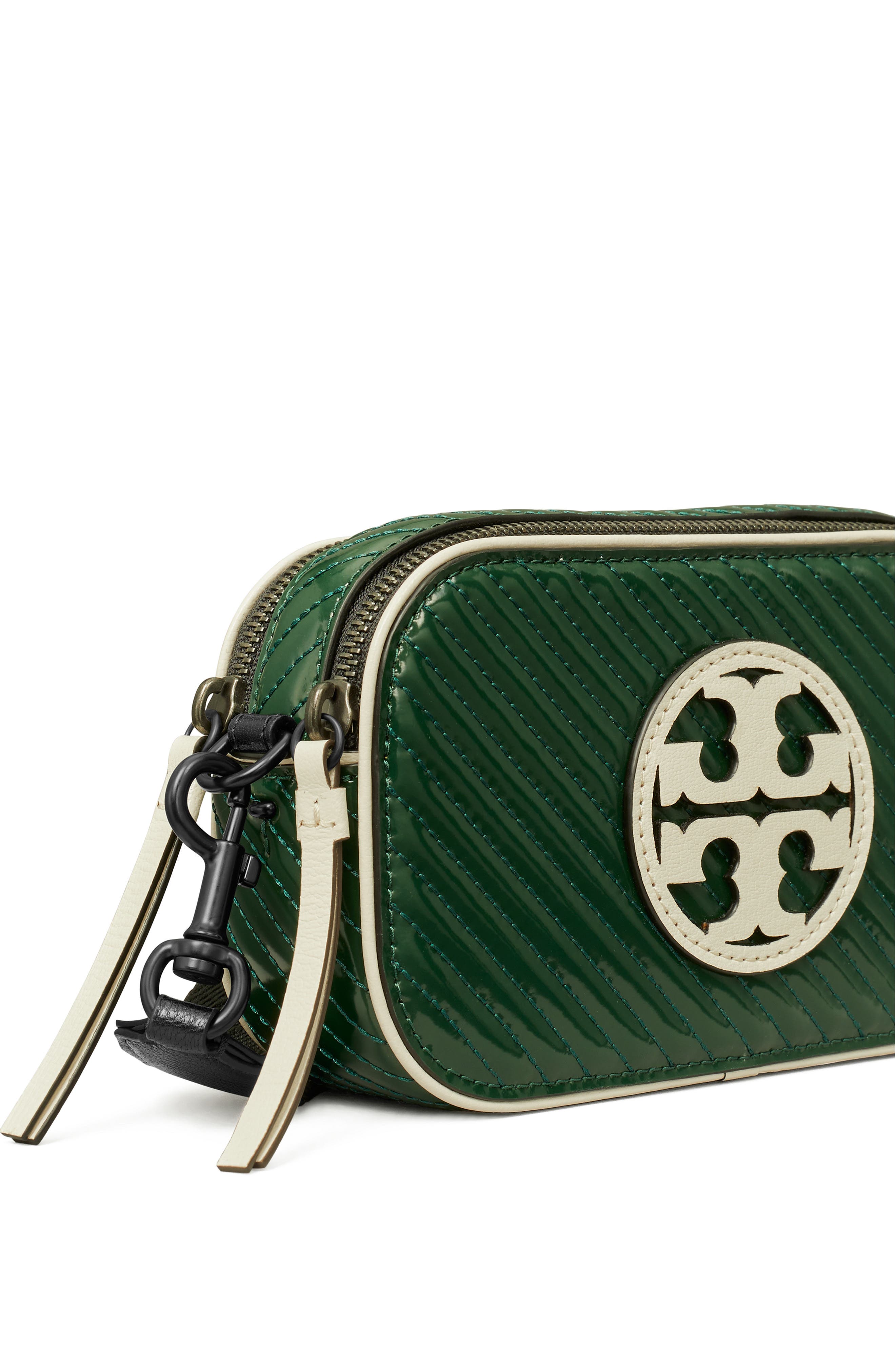 Tory Burch Miller Quilted Patent Leather Crossbody Bag, Alternate, color, 