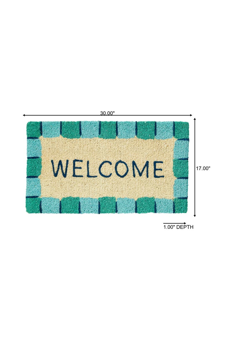Make A Splash Welcome Coir Mat Multi Coir Summer, Alternate, color, Beige