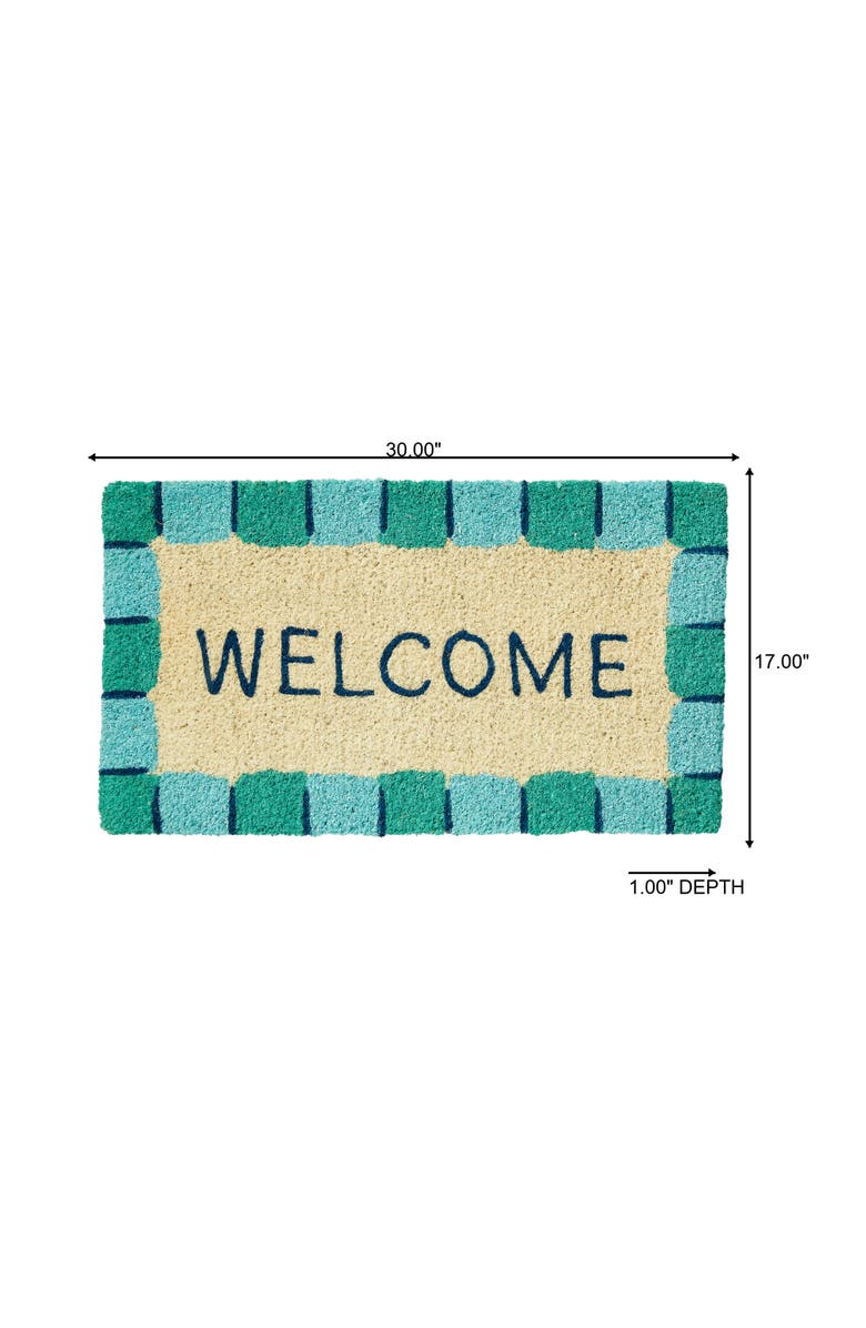 tag Make A Splash Welcome Coir Mat Multi Coir Summer, Alternate, color, Beige