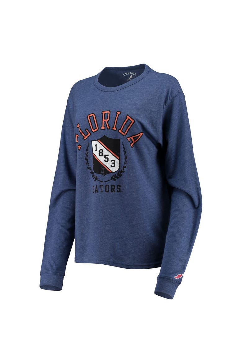 Women's League Collegiate Wear Heathered Royal Florida Gators Seal Victory Falls Oversized Tri-Blend Long Sleeve T-Shirt, Alternate, color, Heather Royal
