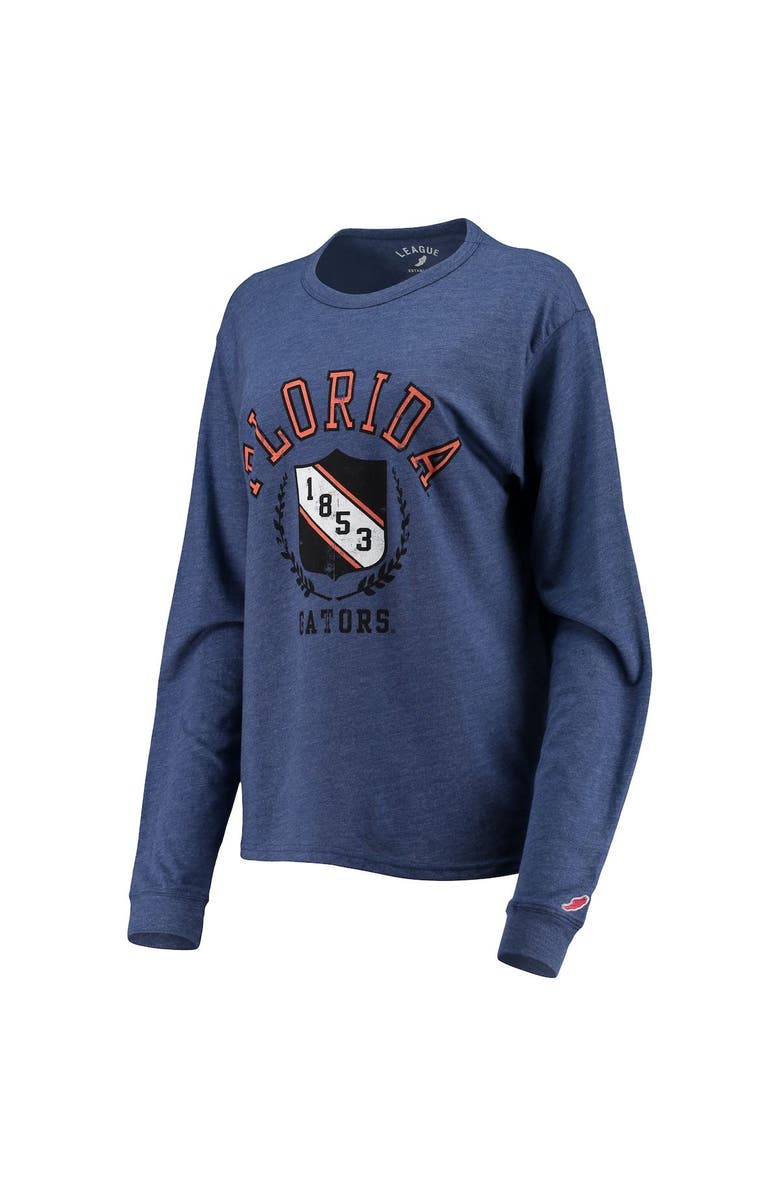 LEAGUE COLLEGIATE WEAR Women's League Collegiate Wear Heathered Royal Florida Gators Seal Victory Falls Oversized Tri-Blend Long Sleeve T-Shirt, Alternate, color, 