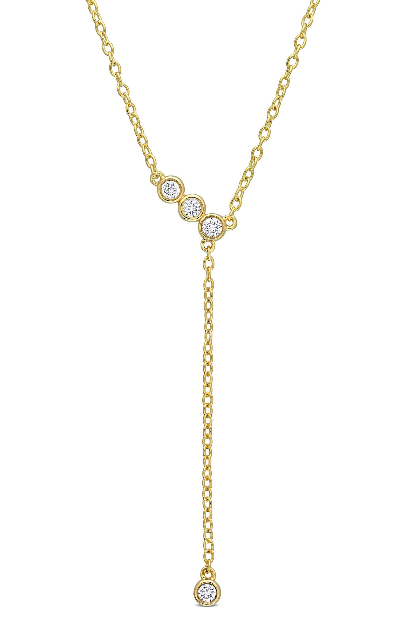Created Forever Lab Grown Diamond Lariat Necklace - 0.13ct.