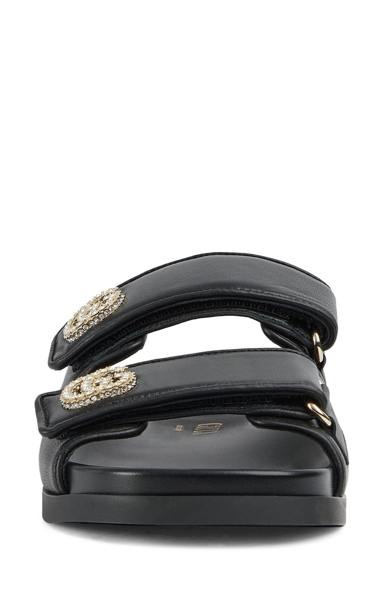 Gucci Pavé GG Logo Slide Sandal, Alternate, color, 