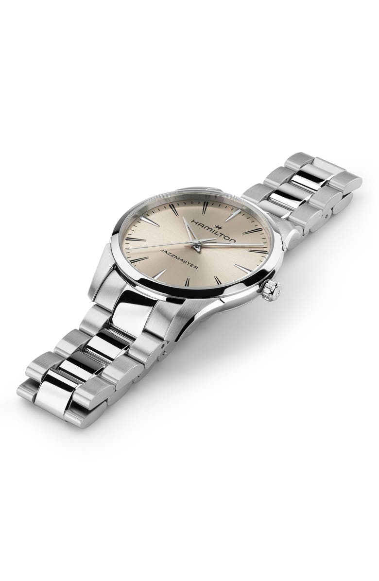 Hamilton Jazzmaster Bracelet Watch, 40mm, Alternate, color, Beige
