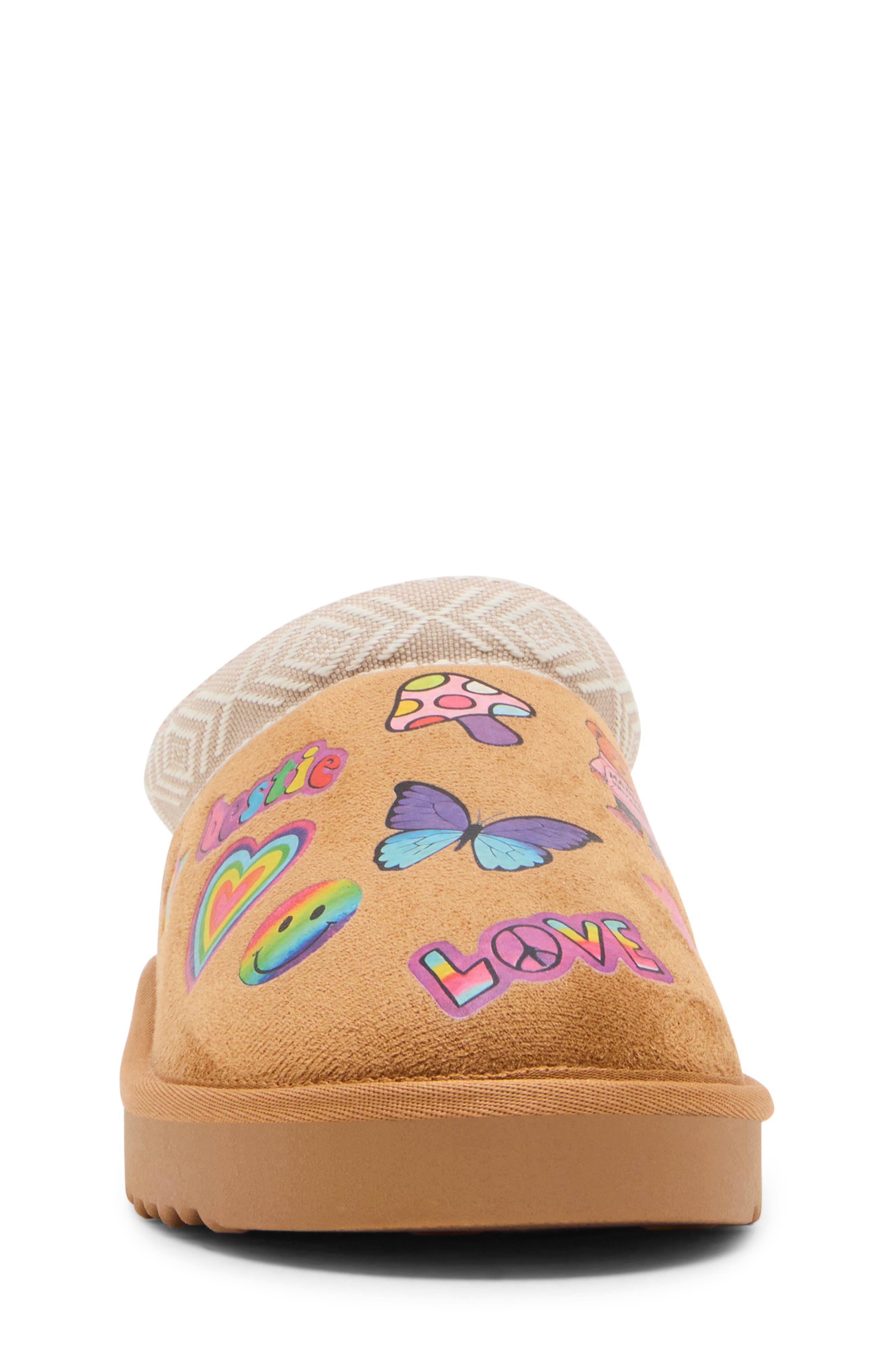 Kids' Glazed Clog Slipper, Alternate, color, COGNAC MULTI