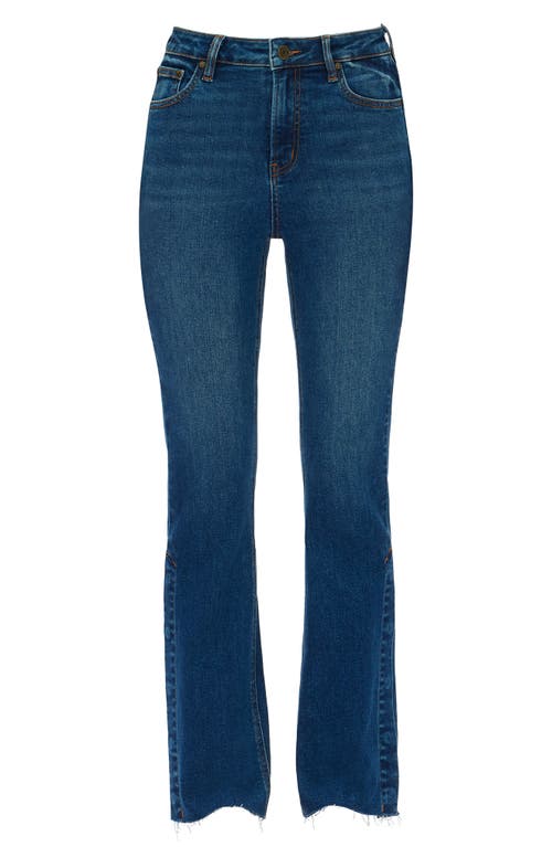 Bayeas Lunna High Waist Fray Hem Bootcut Jeans In Blue