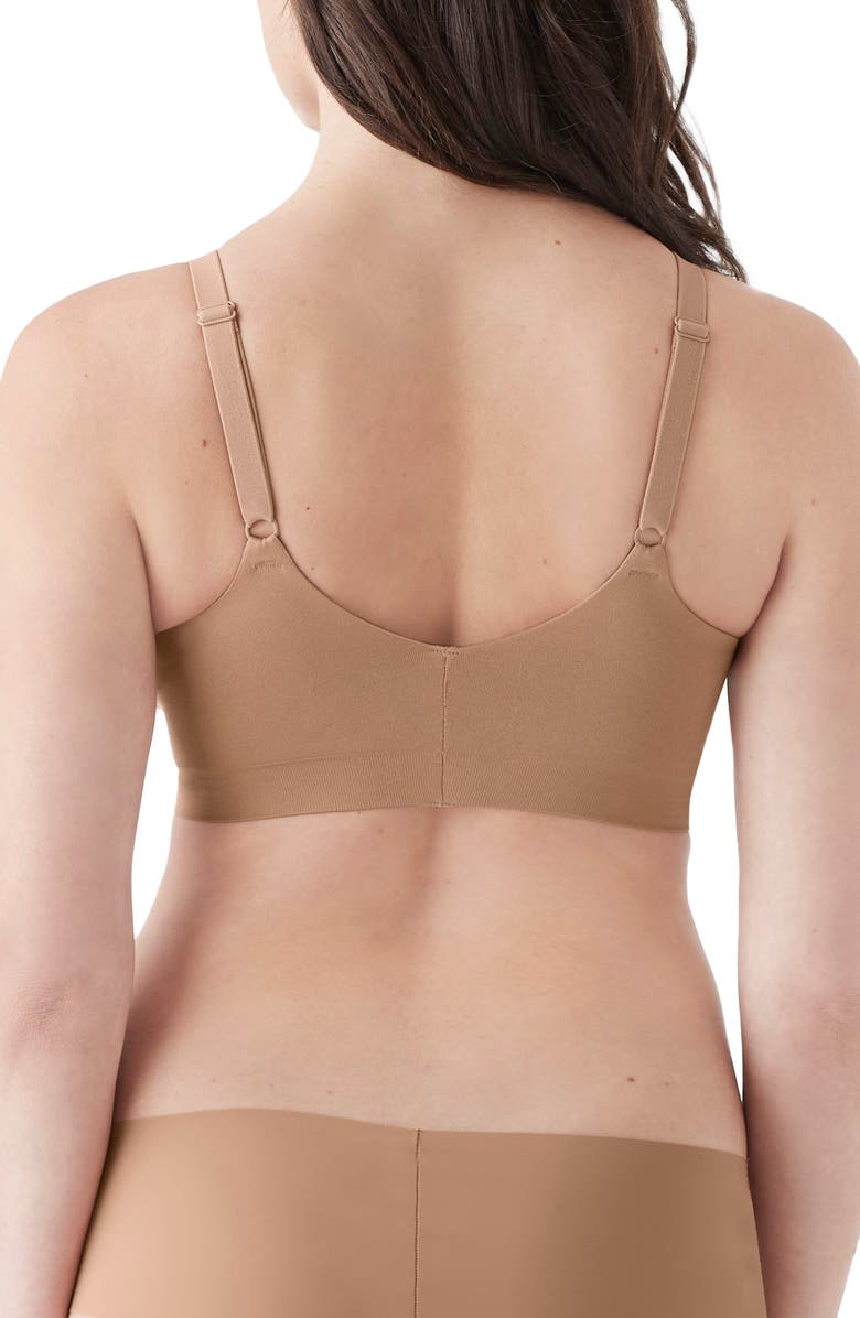 True & Co Soft Form V-Neck Bralette, Alternate, color, Bronzed
