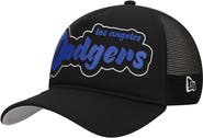 New Era Men's New Era Black Los Angeles Dodgers Retro Bold A-Frame Trucker 9FORTY Adjustable Hat
