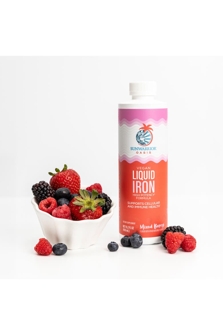 Vegan Liquid Iron Mixed Berry 450ml Bottle, Alternate, color, No Color