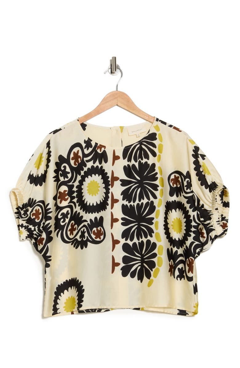 MELLODAY Print Satin Top, Main, color, 