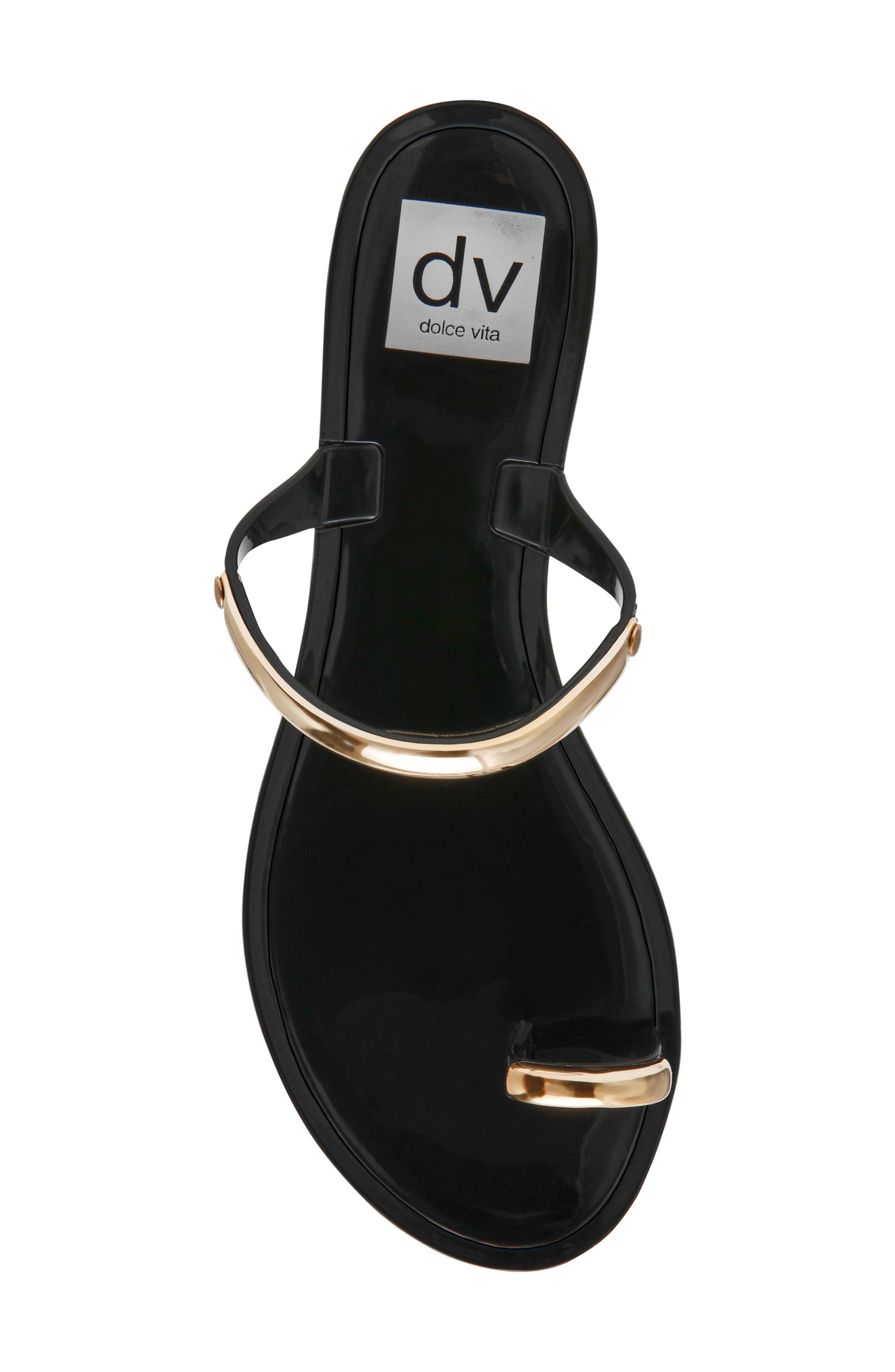 DV by Dolce Vita Ivonna Toe Loop Sandal, Alternate, color, Black