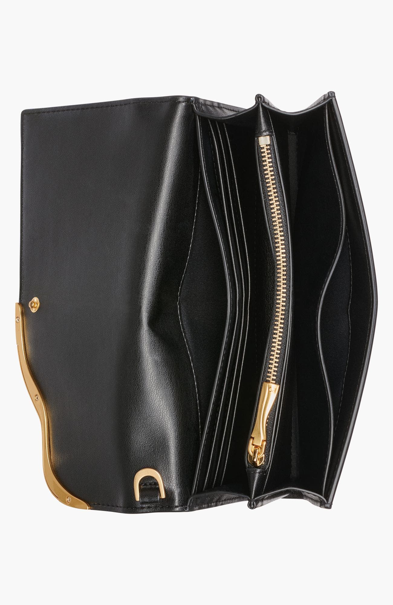 Malverne Wristlet, Alternate, color, Black/Gold