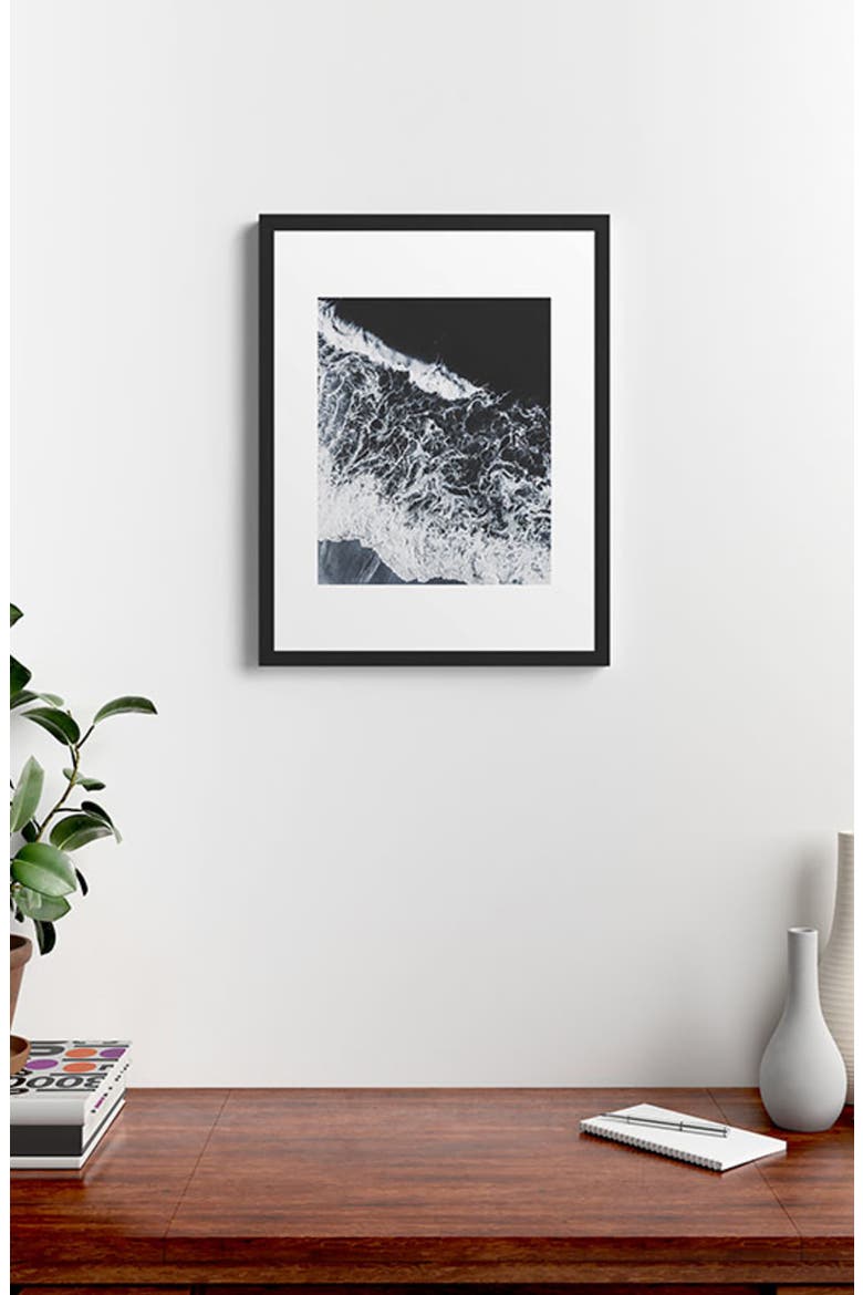 Sea Lace Framed Wall Art, Alternate, color, BLACK