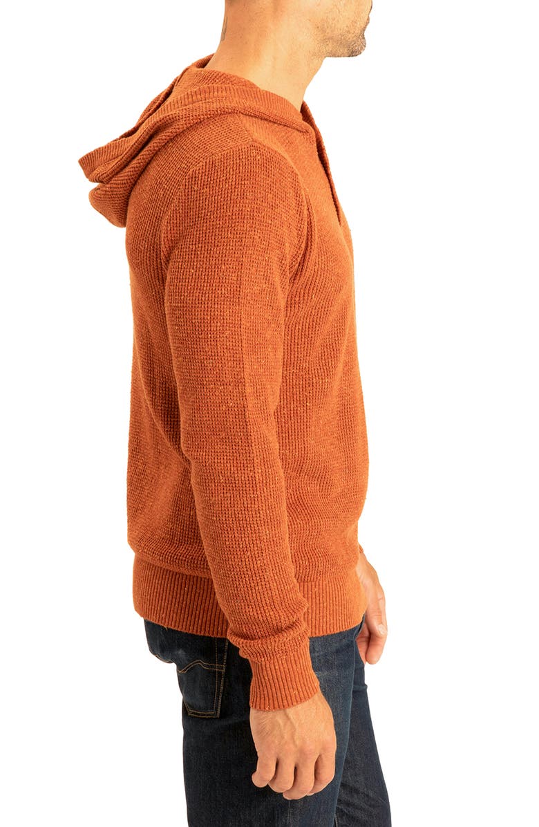 Threads 4 Thought Trim Fit Waffle Knit Henley Hoodie, Alternate, color, Monarch