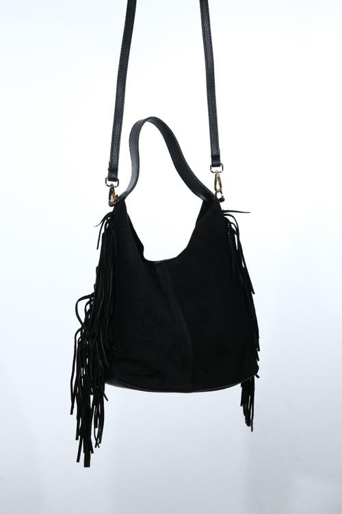 Forever & Always Shoes Vals Leather Shoulder Bag In Black