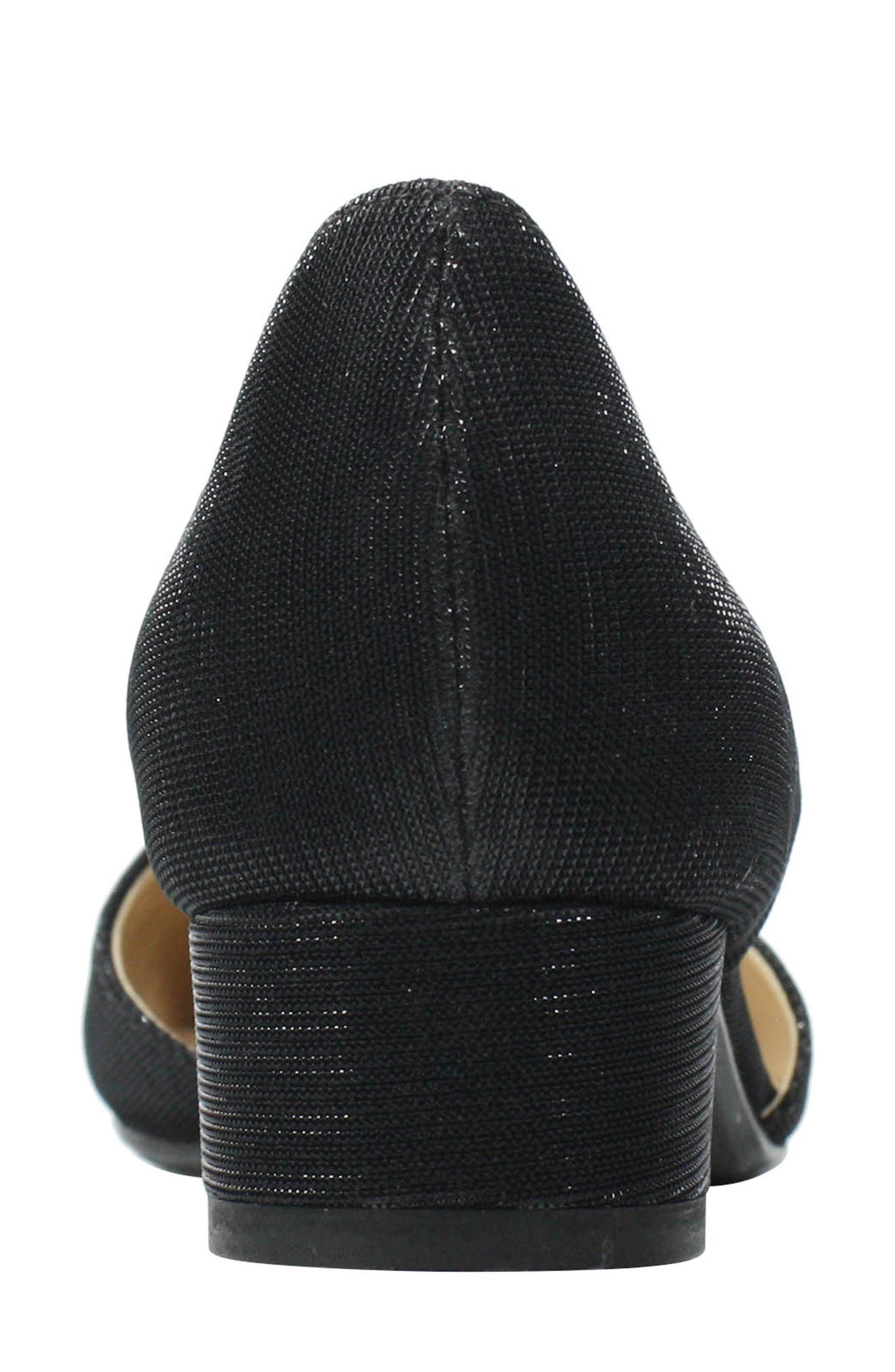 J. Reneé Pump, Alternate, color, Black Glitter Fabric