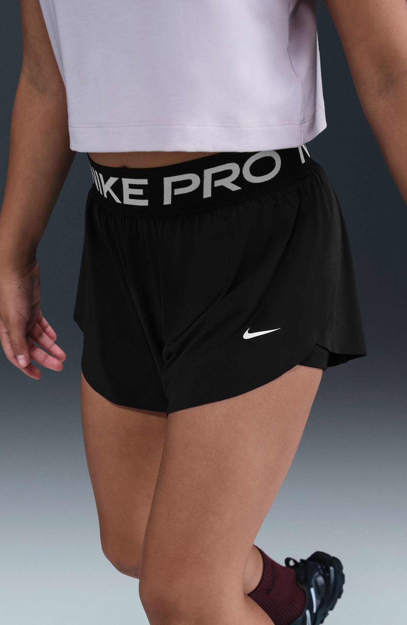 Детские Nike Pro Dri-FIT 2-in-1 Shorts — фото 4