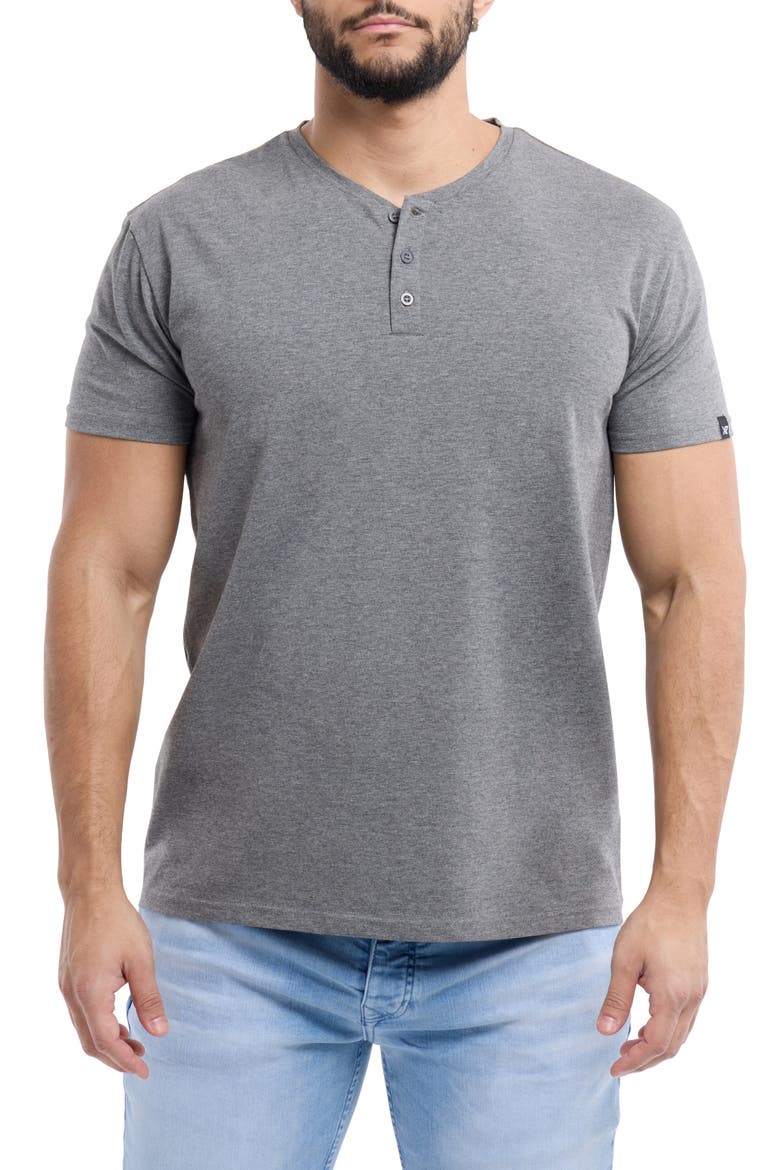Short Sleeve Henley, Main, color, CHARCOAL/CHARCOAL