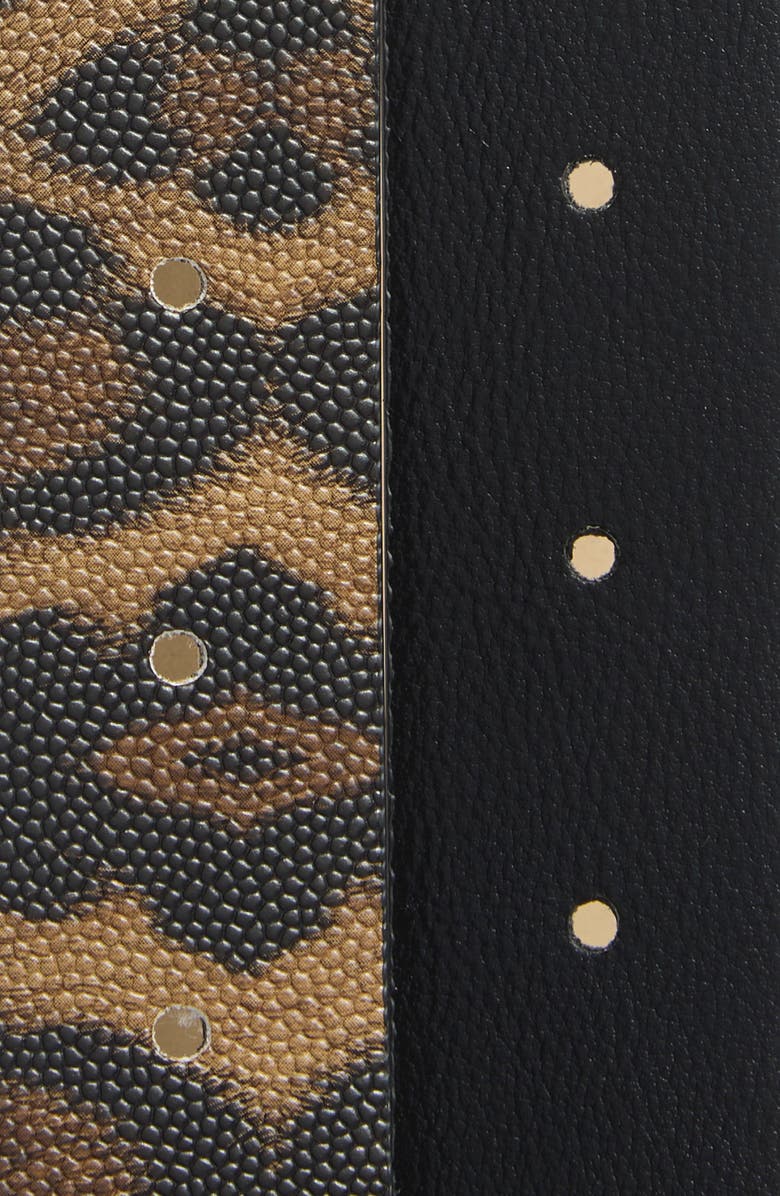 Steve Madden Set of 2 Faux Leather Belts, Alternate, color, Black/ Brown Leopard Print