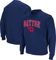 COLOSSEUM Men's Colosseum Navy Dayton Flyers Arch & Logo Tackle Twill Pullover Sweatshirt