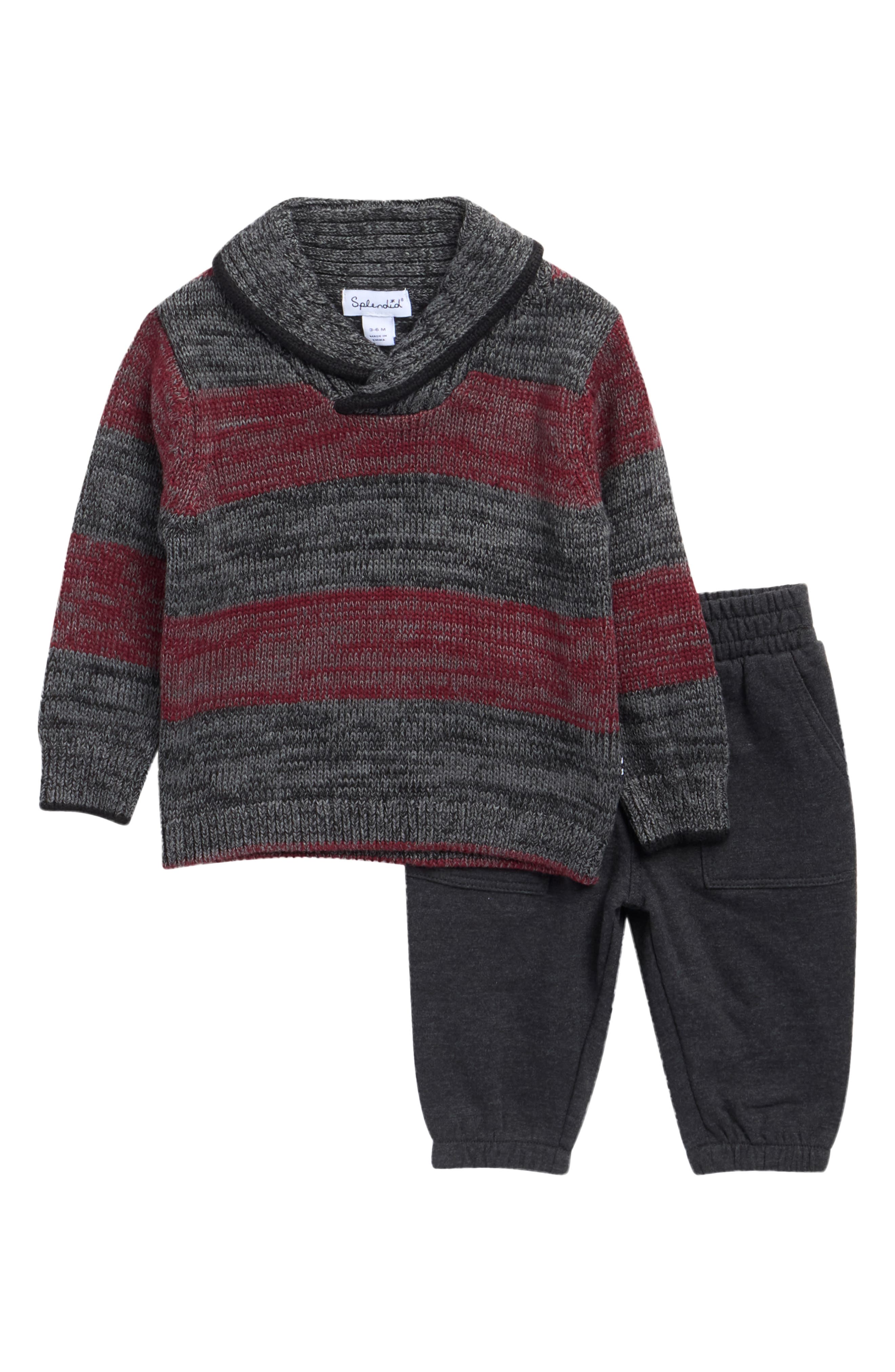 Splendid Striped Shawl Collar Sweater & Pants Set | Nordstrom