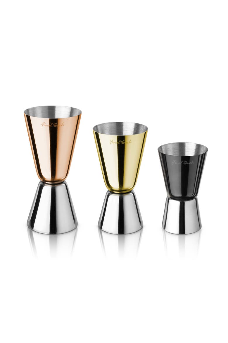 Mixed Metal Jigger Set - Set of 3, Main, color, Multicolored