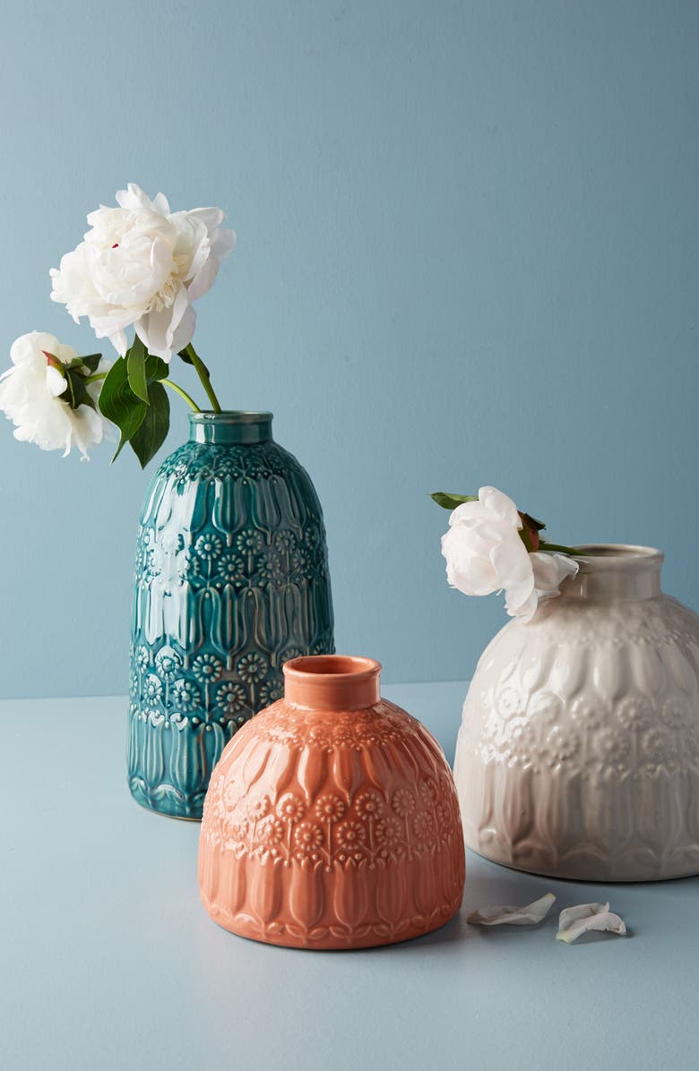 Anthropologie Home Anthropologie Embossed Floral Vase, Alternate, color, 