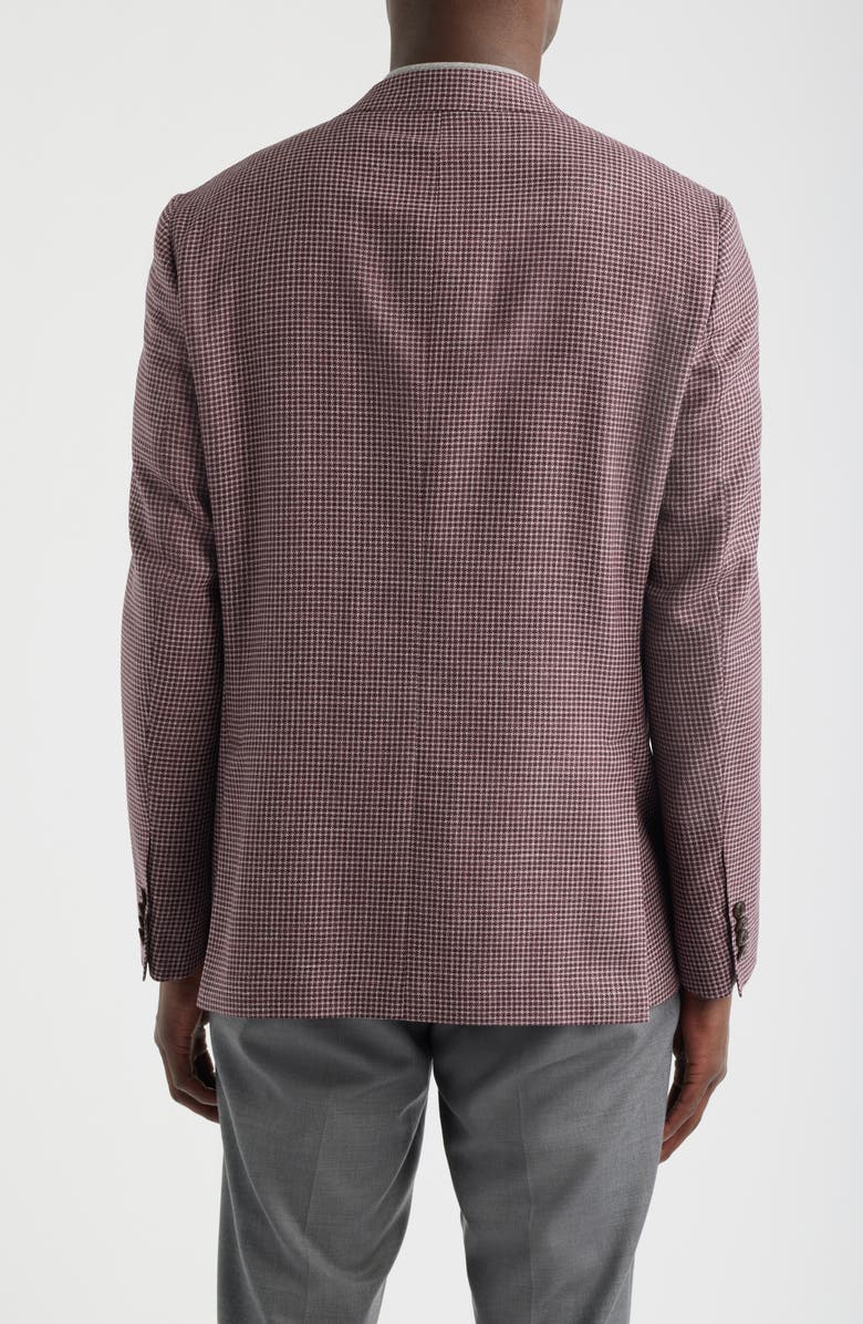 Jack Victor McAllen Micro Houndstooth Wool & Silk Blend Sport Coat, Alternate, color, Berry
