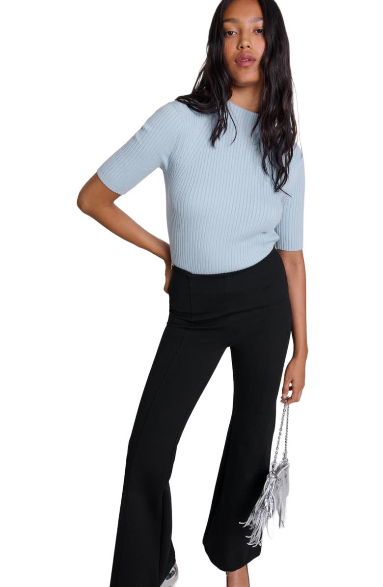 maje Trousers with jewellery detail, Alternate, color, 