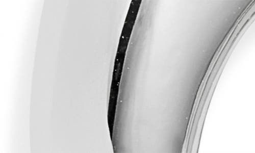 Open Edit Set Of 2 Tapered Hoop Earrings In Metallic