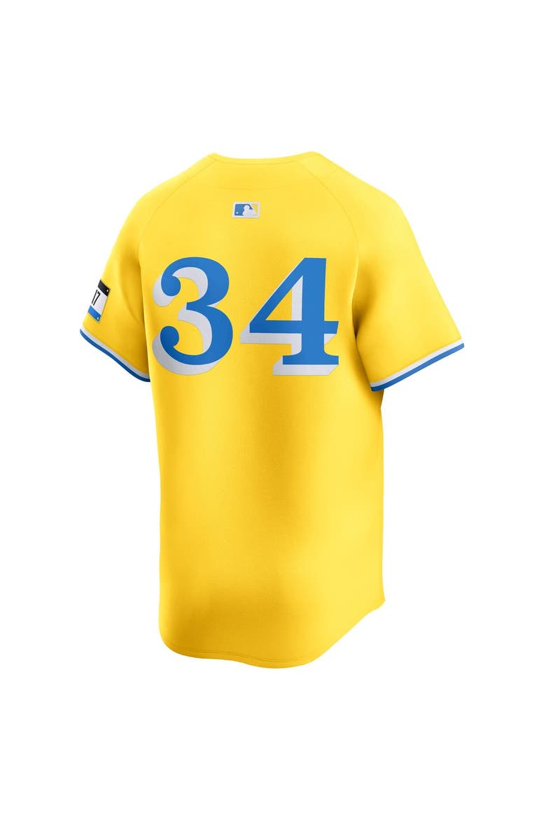 Men's Nike David Ortiz Gold Boston Red Sox City Connect Retired Player Jersey, Alternate, color, Gold
