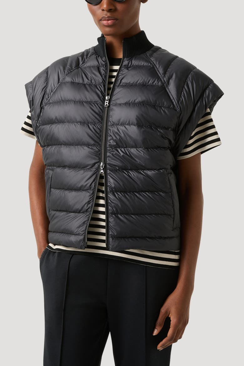 Nahla Hybrid Down Vest, Alternate, color, Black