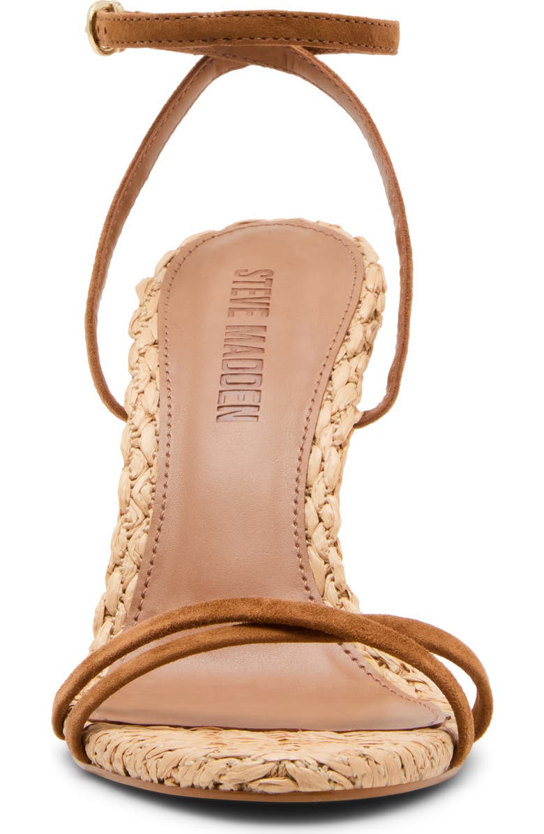 Steve Madden Ankle Strap Stiletto Sandal, Alternate, color, Chestnut Suede