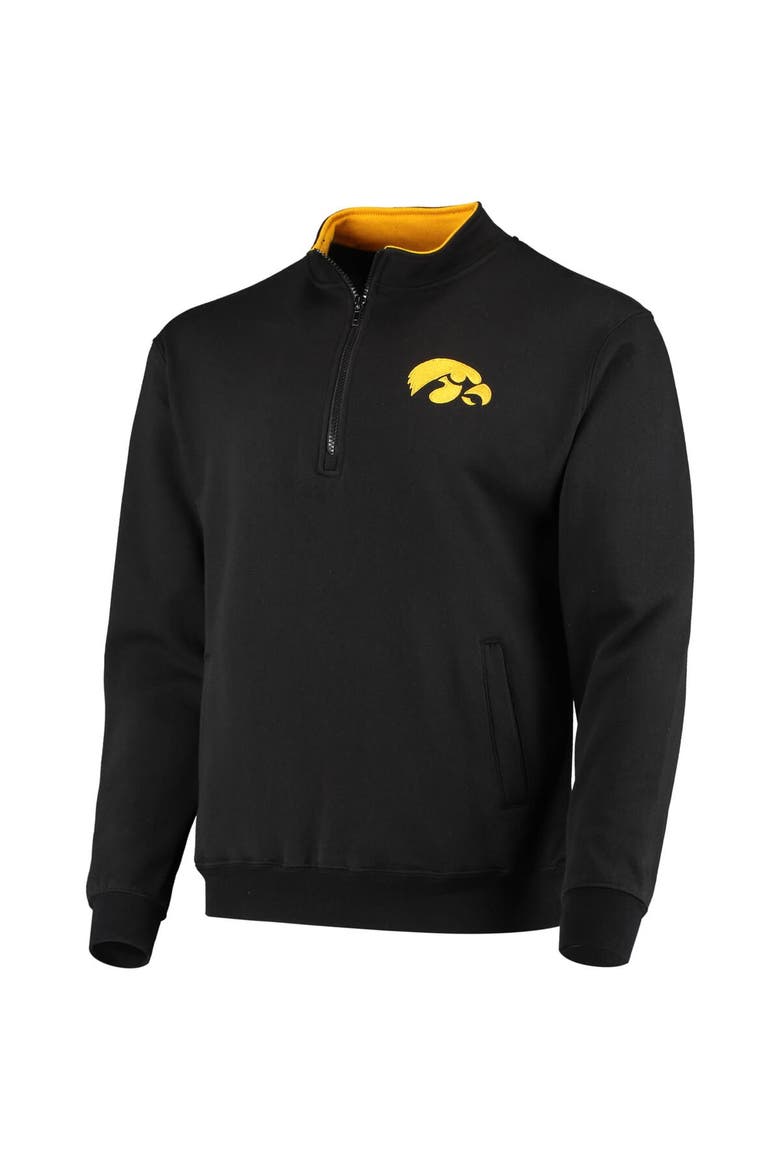 Men's Colosseum Black Iowa Hawkeyes Tortugas Logo Quarter-Zip Jacket, Alternate, color, Black