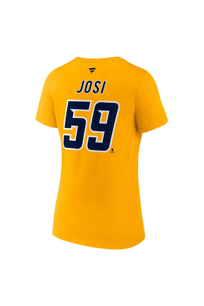 Women's Fanatics Branded Roman Josi Yellow Nashville Predators Special Edition 2.0 Name & Number V-Neck T-Shirt, Alternate, color, Yellow