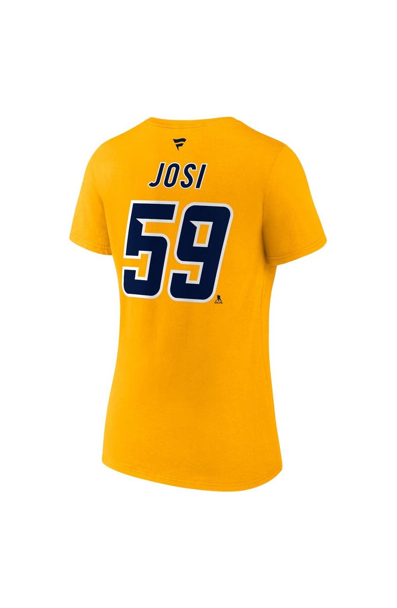 FANATICS Women's Fanatics Branded Roman Josi Yellow Nashville Predators Special Edition 2.0 Name & Number V-Neck T-Shirt, Alternate, color, Yellow