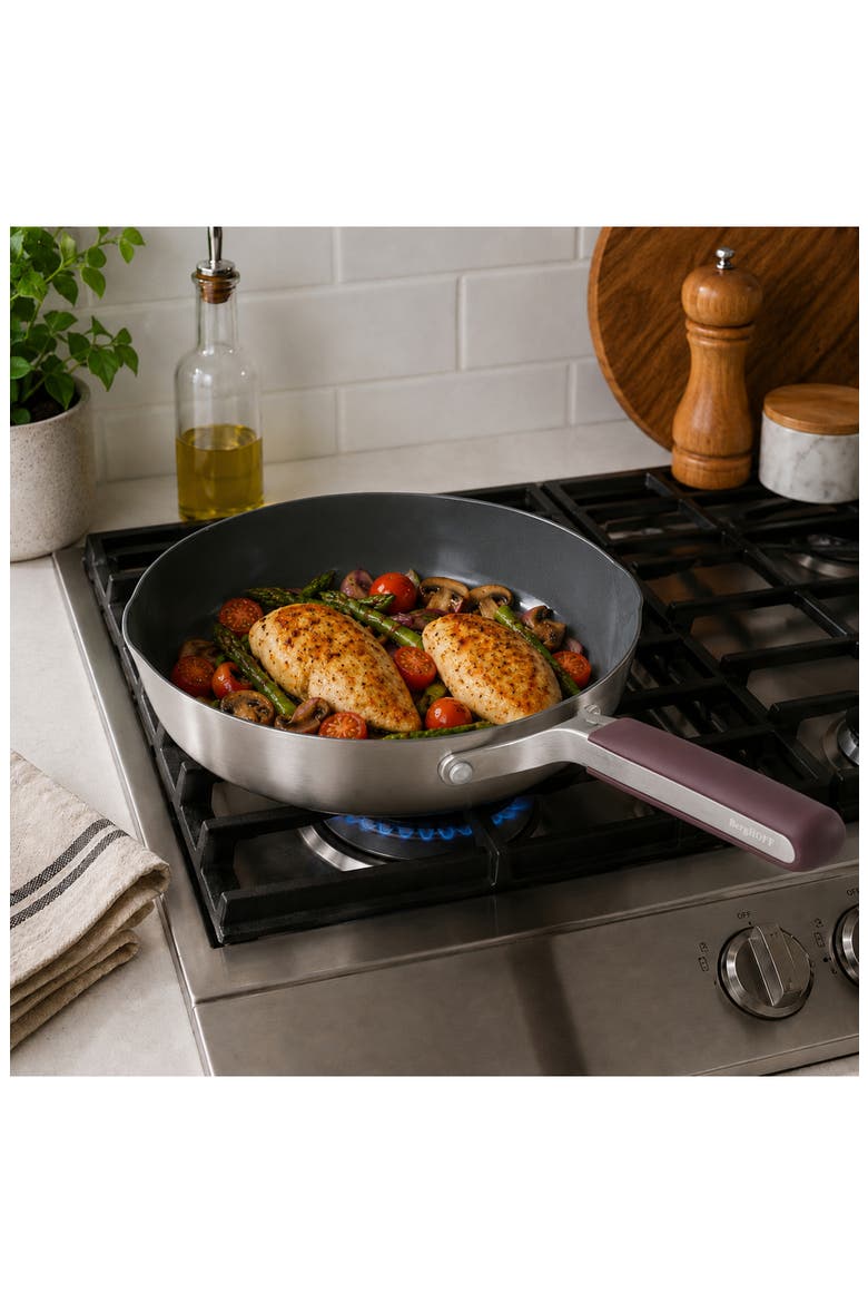 Elements 18/10 Stainless Steel Skillet, Alternate, color, PURPLE