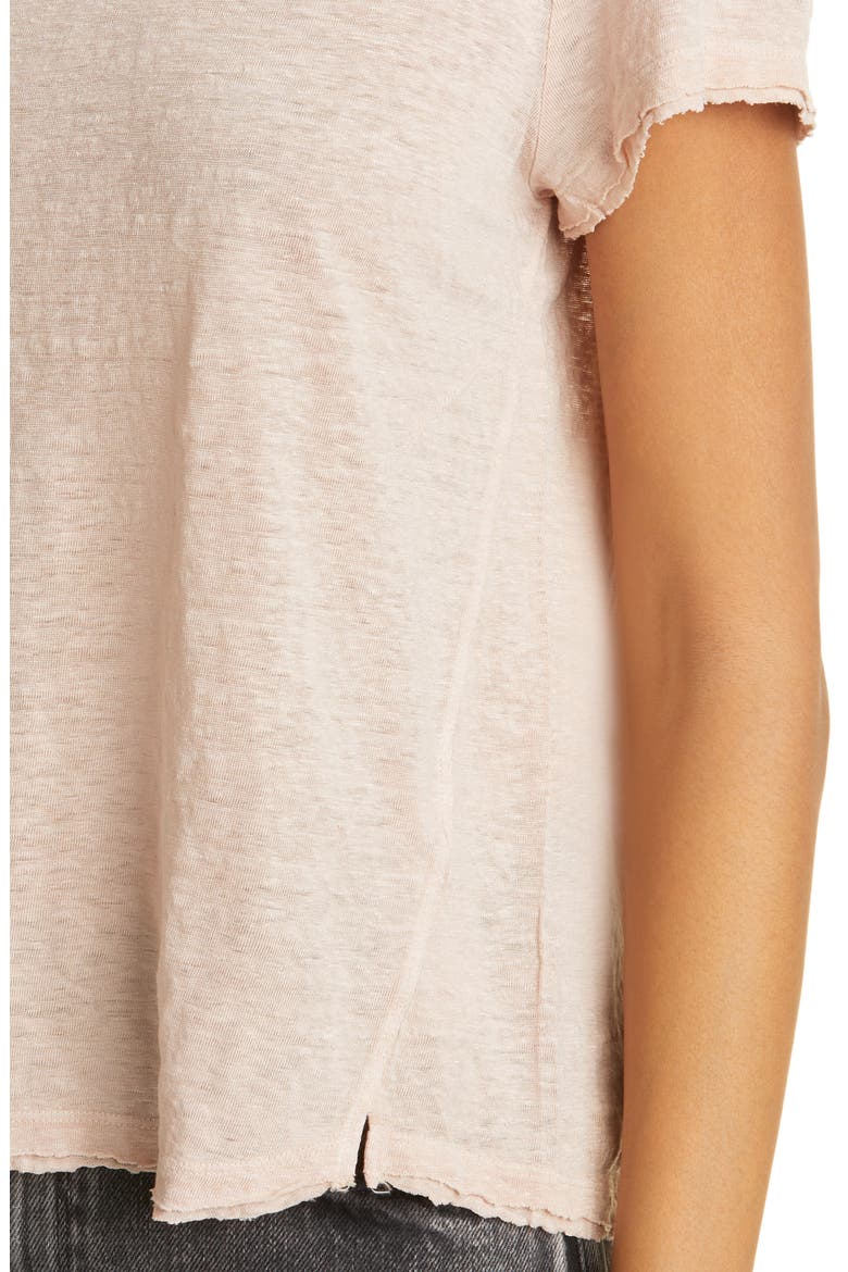 Easy True Organic Linen T-Shirt, Alternate, color, BARE